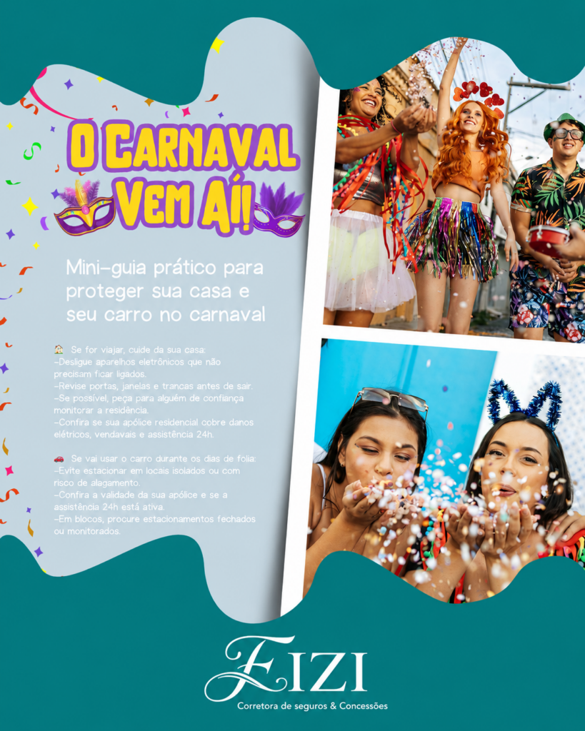 🎉 Mini-guia prático para proteger sua casa e seu carro no Carnaval