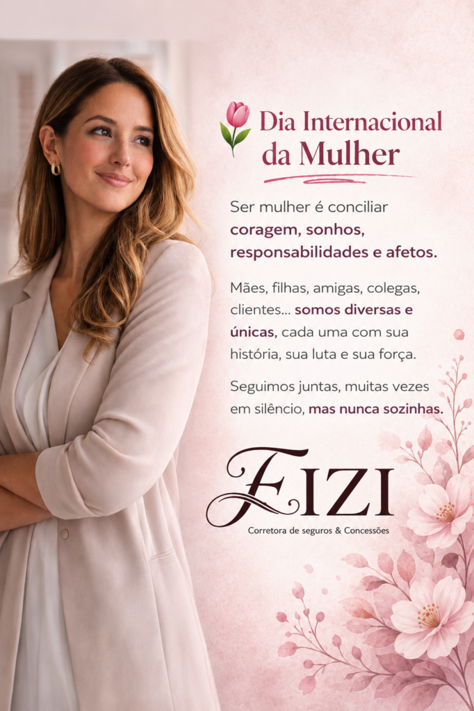 🌷 Dia Internacional da Mulher – ser mulher é conciliar coragem, sonhos, responsabilidades e afetos.